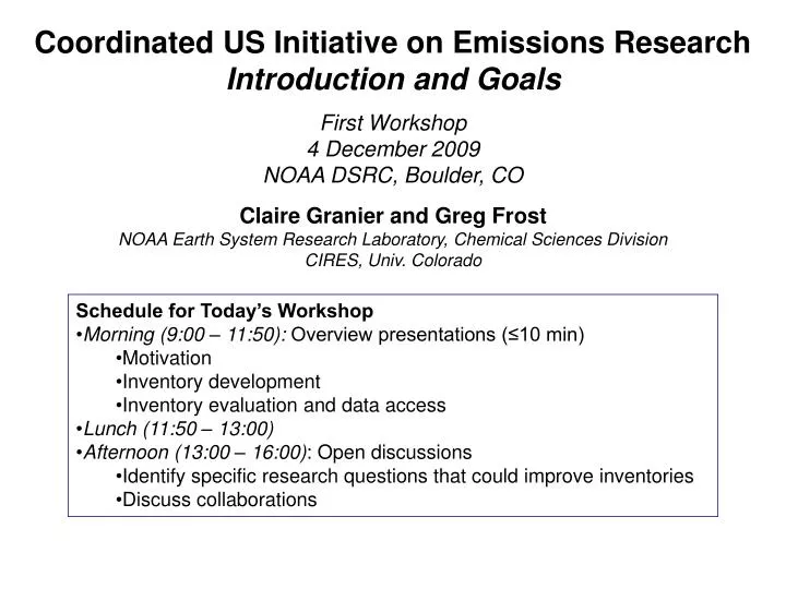 coordinated us initiative on emissions research introduction and goals