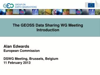 The GEOSS Data Sharing WG Meeting Introduction