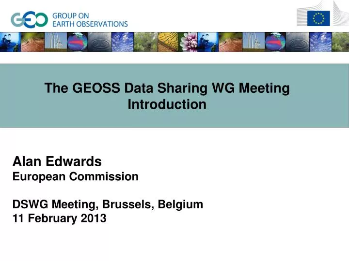 the geoss data sharing wg meeting introduction