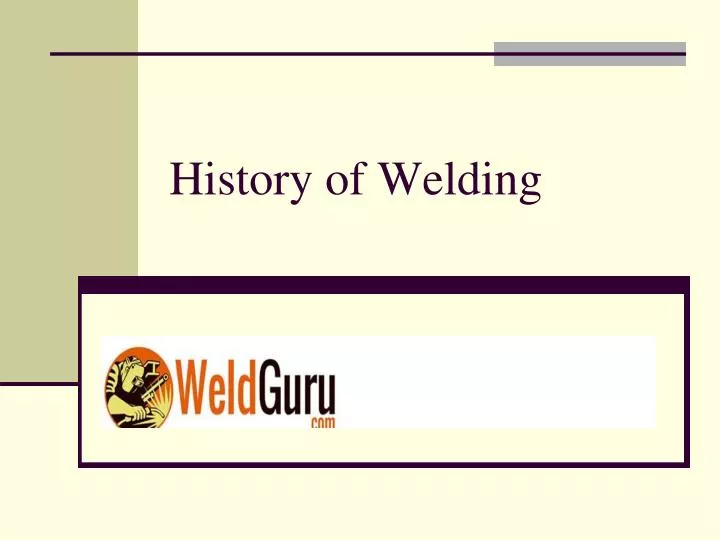 history of welding