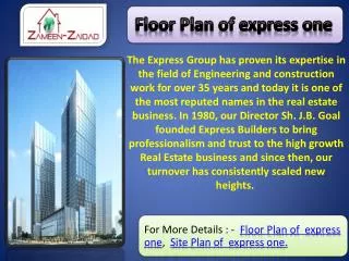 Floor Plan of express one