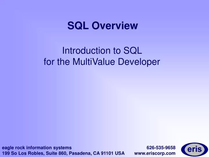 sql overview
