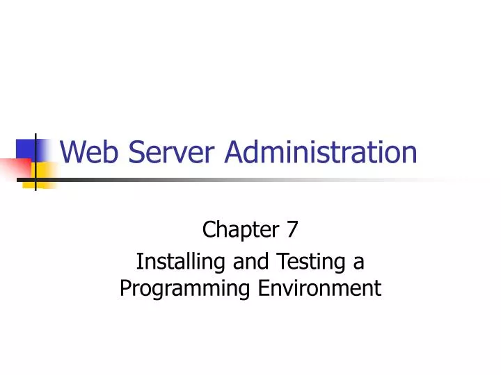 web server administration