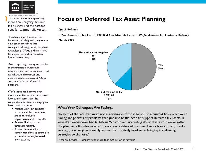 focus on deferred tax asset planning