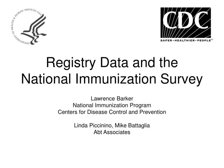 registry data and the national immunization survey