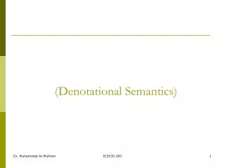 (Denotational Semantics)