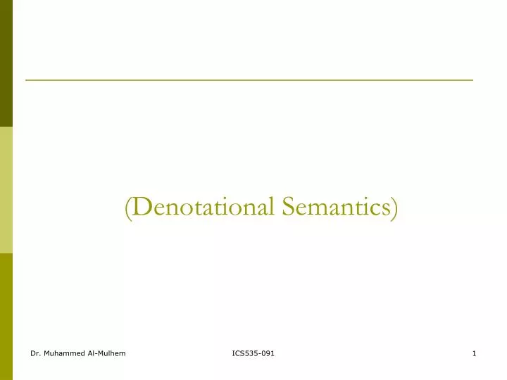 denotational semantics