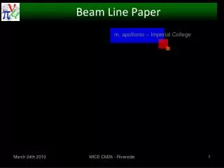 Beam Line Paper
