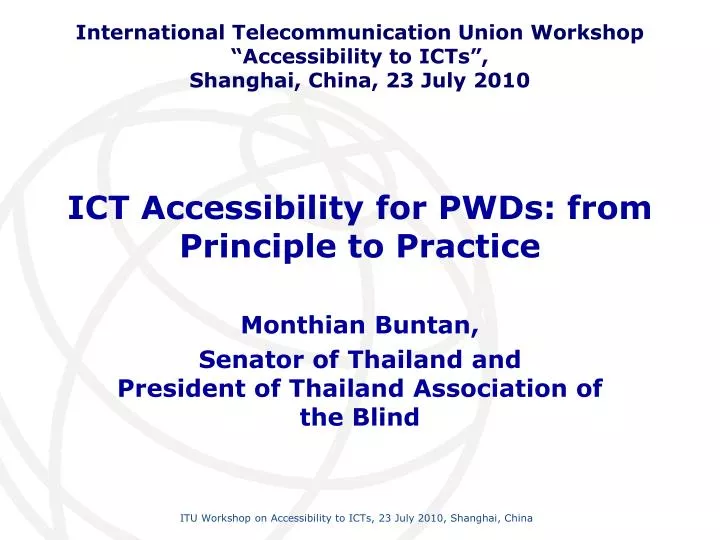 ict accessibility for pwds from principle to practice