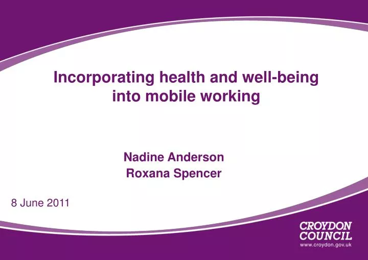 incorporating health and well being into mobile working