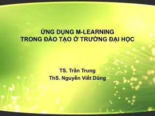 ng d ng m learning trong o t o tr ng i h c