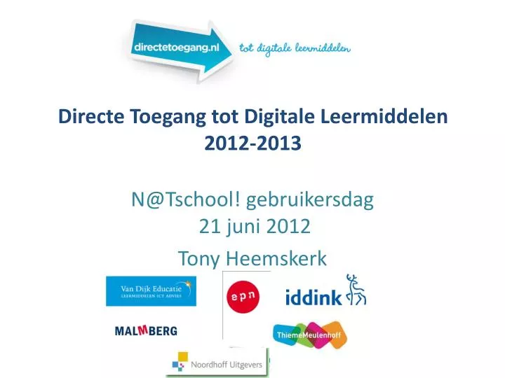 directe toegang tot digitale leermiddelen 2012 2013