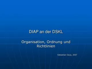 diap an der dskl