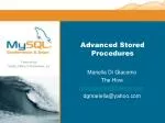 Advanced Stored Procedures - slide 1