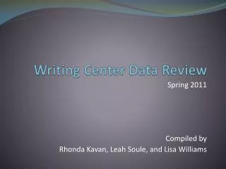 Writing Center Data Review