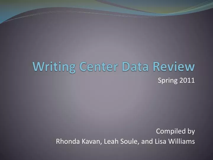 writing center data review