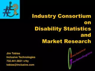 Industry Consortium on Disability Statistics and Market Research