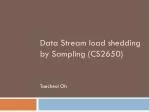 Data Stream load shedding by Sampling (CS2650)
