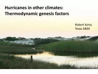 Hurricanes in other climates: Thermodynamic genesis factors