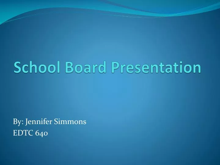 school board presentation