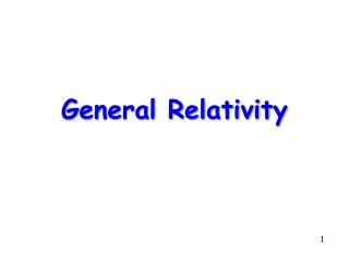 General Relativity