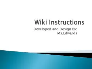 Wiki Instructions