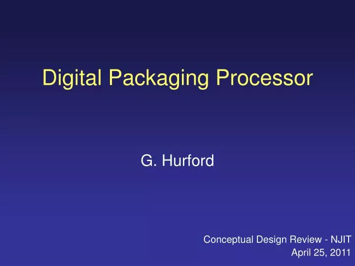 digital packaging processor
