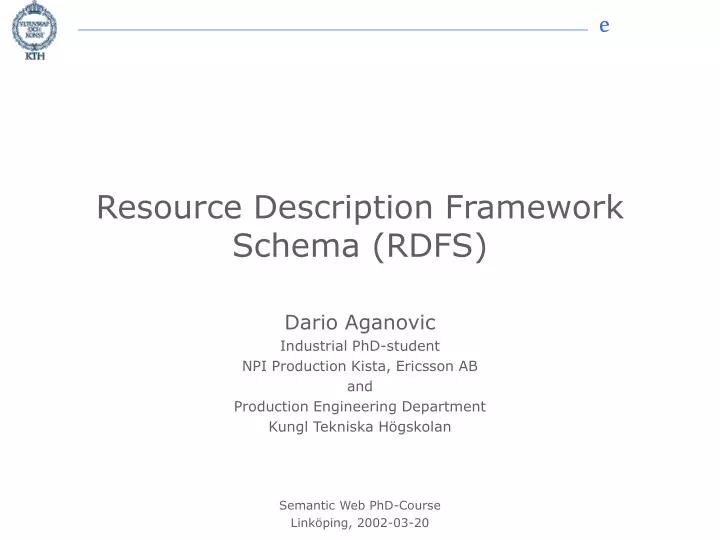 resource description framework schema rdfs