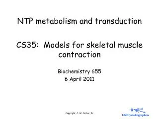 CS35: Models for skeletal muscle contraction