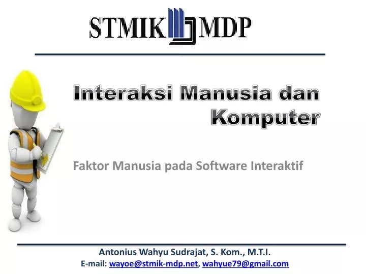 faktor manusia pada software interaktif