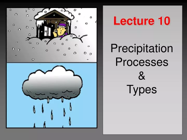 lecture 10 precipitation processes types