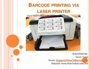 Steps to print Barcode label with Laser Printer