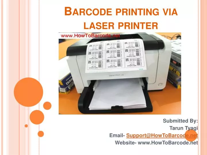 barcode printing via laser printer