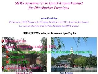 SIDIS asymmetries in Quark-Diquark model for Distribution Functions