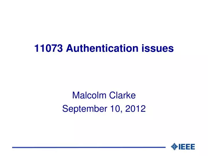 11073 authentication issues