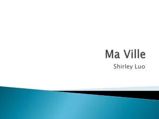 ma ville