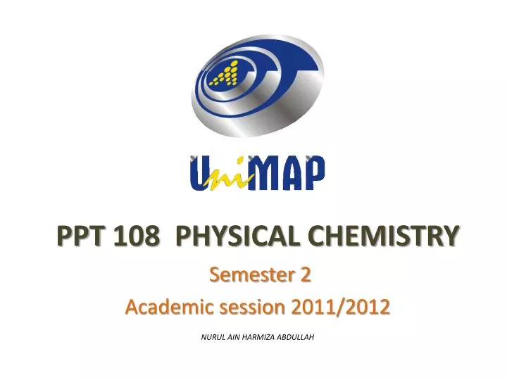 ppt 108 physical chemistry