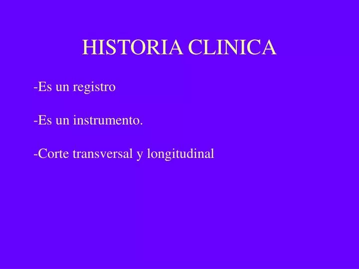 historia clinica