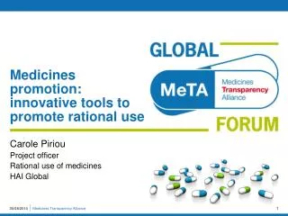 Medicines promotion: innovative tools to promote rational use