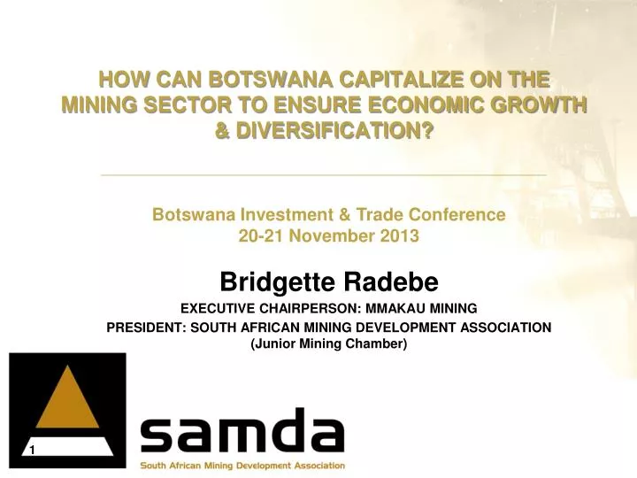 how can botswana capitalize on the mining sector to ensure economic growth diversification