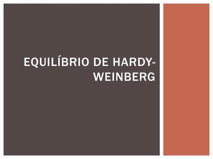 equil brio de hardy weinberg