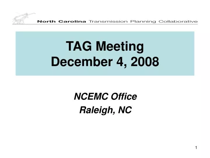 tag meeting december 4 2008