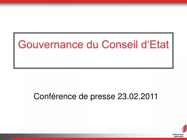 gouvernance du conseil d etat