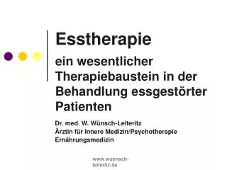 esstherapie ein wesentlicher therapiebaustein in der behandlung essgest rter patienten