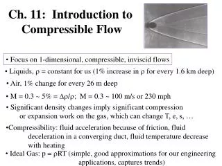 Ch. 11: Introduction to Compressible Flow