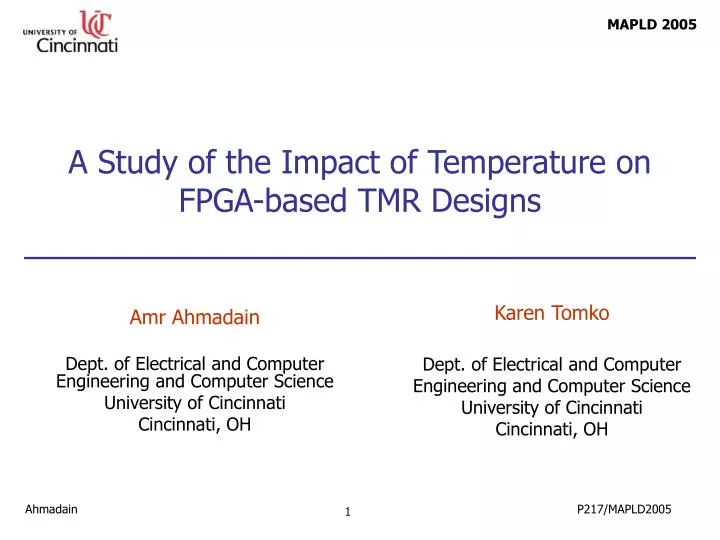 a study of the impact of temperature on fpga based tmr designs