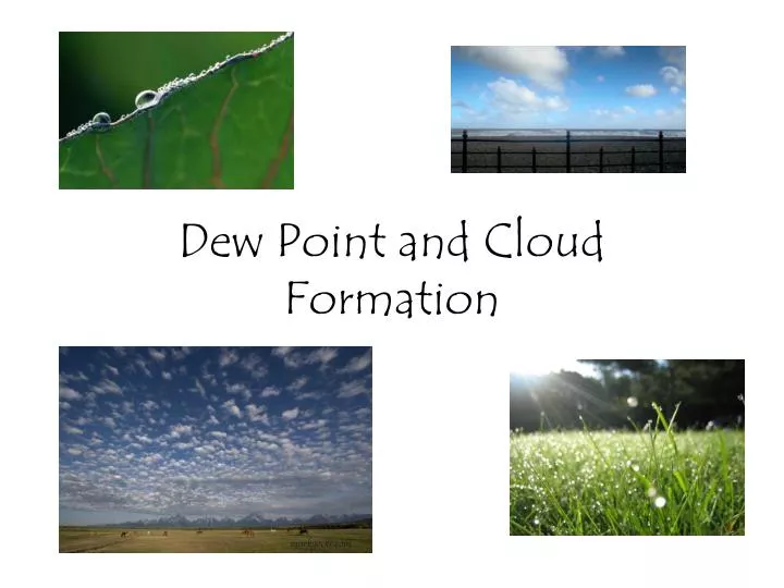 dew point and cloud formation