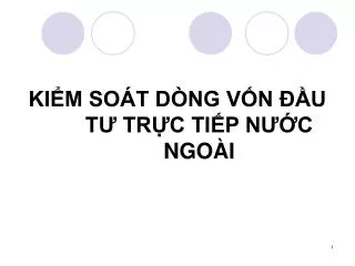 ki m so t d ng v n u t tr c ti p n c ngo i