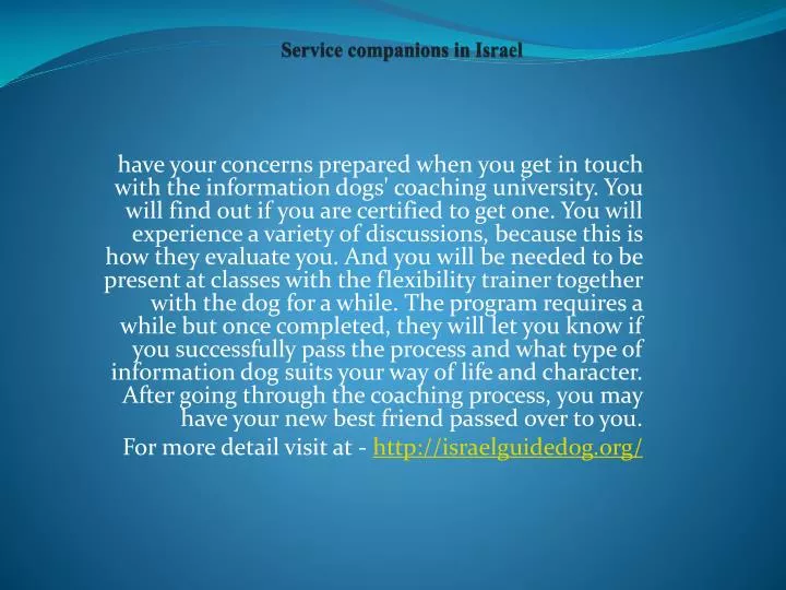service companions in israel