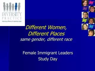 Different Women, Different Places same gender, different race